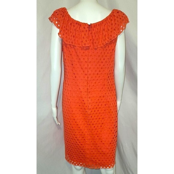 Dress Barn Tangerine Dress Fully Lined - Size 14 - Picture 4 of 9